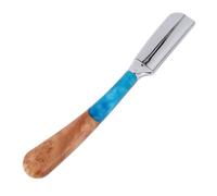 Brrnoo Supporto per Regolabarba Manuale Dritto, Supporto per Regolabarba Salone con Manico in Legno in Lega di Zinco, per Durevole per Uso Professionale Realizzato