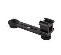 Brrnoo Supporto per Scarpe Fredde, Adattatore Microfono in Lega in Lega a Fredda Adattatore Triplo Extension Extension Tripiede per lo Stabilizzatore Monopode Tripode Monopode (BLACK)