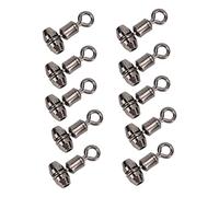 Brrnoo Swivels a 3 Vie Pesca, a Tre Vie Swives Pesca Gatto Surf di da 10 Pezzi T Ruota in Ottone Triple Line da Connectors da a per l'acqua Salata d'Acqua Dolce (Piccolo)