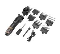 BRRNOO Tagliacapelli Elettrico 2200mAh Testa Tipo R Kit Taglio Professionale per Capelli 7 Pettini Guida Tagliacapelli Uomo