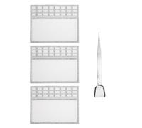 Brrnoo Tappetino per Perline con Vassoio per Perline in Feltro Antirotolamento Griglia Multiscomparto e Scala Centimetrica con Pinzette in Acciaio Inossidabile per Creazione di Gi (Sentito 2)