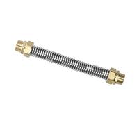 BRRNOO Tubo Flessibile per Addolcitore d'acqua, Collegamento Flessibile per Tubo dell'acqua Connettore per per Scaldabagno Corrugato in Acciaio Inossidabile G3/4 Filettatura Maschio per