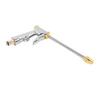 Brrnoo Ugello del Tubo Giardino, Tubo Flessibile Lungo Brass Agello Acqua Spray Gun Spray Bash Pun Gun di Lavaggio per Lavaggio in Auto - Regolabile Pistola