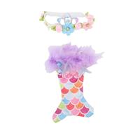 Brrnoo Vestito per Bambola Alla Moda con Design a Coda di Pesce e Copricapo, su Misura per Accessori per Bambole da 17 Cm e 6,7 Pollici