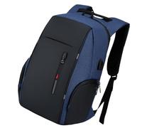 Brrnoo Zaino per Laptop USB con Porto USB, Strisce Resistenti All'acqua e Riflettenti per il Business dei Viaggi Universitari, Si Adattano Fino a 15,6 Pollici Laptop (Tipo 1)