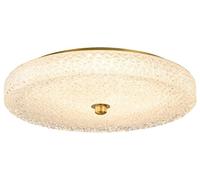 BRRSKBK Grande Plafoniera In Cristallo Montaggio Ad Incasso 16" Moderna Illuminazione A Soffitto In Oro Plafoniera A LED Rotonda Plafoniera Da Bagno In Vetro Trasparente Per Camera Da Letto Cucina Cor