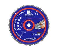 BRSCHNITT Lama per sega circolare per alluminio e plastica, diametro 305 mm, 100 T, in alluminio, ideale per legno, laminato, MDF, plastica e rame per sega circolare, sega e sega ad immersione