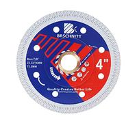 BRSCHNITT - Lama per sega in porcellana con diamante super sottile con denti a X, disco diamantato da 105 mm con centro rinforzato per taglio a secco/bagnato in porcellana e granito