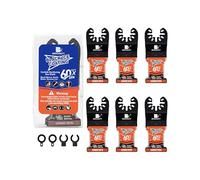 BRSCHNITT Lame per Seghe Oscillanti in Carburo di Tungsteno per Metalli Duri - Lame multiutensile a sgancio rapido per Metallo duro,Bulloni, Chiodi e Viti - Set da 6