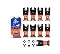 BRSCHNITT Lame per Seghe Oscillanti in Carburo di Tungsteno per Metalli Duri - Lame multiutensile a sgancio rapido per Metallo duro,Bulloni, Chiodi e Viti - Set da 9