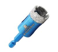 BRSCHNITT - Punta per trapano diamantata da 25 mm, 2,5 cm, per porcellana, piastrelle, ceramica, pietra, granito, marmo, gambo esagonale, trapano a secco, set di punte diamantate