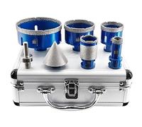 BRSCHNITT Punta per Trapano Diamantata Set - Frese diamantate 20/35/50/68/100mm+50MM Versatile Fresa Diamantata per Porcellana Granito Piastrella Marmo Taglio a Secco