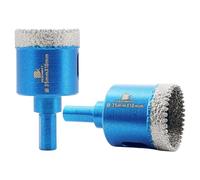 BRSCHNITT - Set di 2 punte diamantate per trapano a tazza da 3,5 cm, con gambo triangolare, per porcellana, piastrelle, ceramica, pietra, granito, marmo