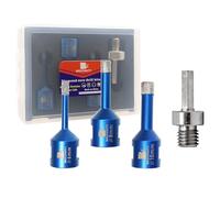 BRSCHNITT Set di punte diamantate per piastrelle - 6/8/10 mm punta diamantata per piastrelle in porcellana granito marmo foratura a secco un adattatore