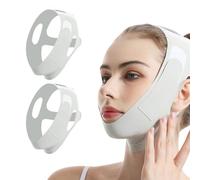 BRTNUP 2 maschere per sollevamento a V, per donne e uomini, riutilizzabili, per il doppio mento, per dormire, snellente e scolpire la mascella, cinturino regolabile per il mento doppio mento, design