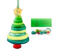 BRTNUP Kit di ornamenti fai da te per albero di Natale, crea il tuo pulsante di Natale, kit di bottoni artigianali natalizi regalo decorazioni da appendere all'albero di Natale