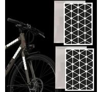 BRTNUP Set di 2 adesivi catarifrangenti e pellicole di trasferimento per biciclette, casco, passeggino, scooter e moto, catarifrangenti autoadesivi per il buio, riflettori per bambini