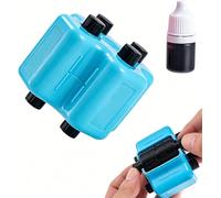 BRTNUP Set di rulli 4 in 1 per matematica e sottrazione, strumento di pratica riutilizzabile 4 in 1, per esercitazioni matematiche a casa, con inchiostro ricaricabile (blu)
