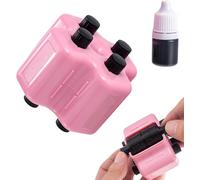BRTNUP Set di rulli 4 in 1 per matematica, sottrazioni, moltiplicazioni, strumento di pratica riutilizzabile, 4 in 1, per esercitazioni matematiche a casa, con inchiostro ricaricabile (rosa)
