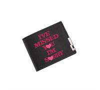 BRTOLIIAO Cuori d'amore, mi manchi, mi dispiace Stampa per portafoglio maschile Semplice moderno elegante imprenditoriale Fidanzato del padre L'amante di Natale del Natale