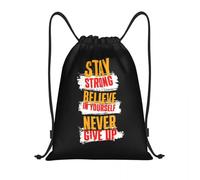 BRTOLIIAO Personalizzato Credi in te stesso Non mollare mai la borsa con per uomini donne palestra sportiva leggera zaino stora ge