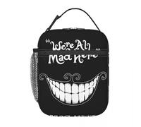 BRTOLIIAO Personalizzato: siamo tutti pazzi qui, gatto del Cheshire, borsa pranzo per donne, frigorifero termico isolante, biglietteria da viaggio, borse riutilizzabili