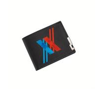 BRTOLIIAO Ragazza anime e simbolo delle linee incrociate Design stampa portafoglio maschile Semplice moderno elegante imprenditore Natale del fidanzato del padre L