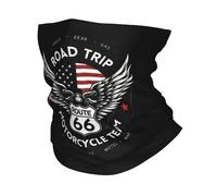 BRTOLIIAO Ride The Route 66 America Highway Bandana Collar Gaiter StampataSca RF Copricapo caldo Guida Unisex Adult Breathable