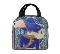 BRTOLIIAO Sacchetti per pranzo isolati Zeta Phi Beta Sacco frigorifero riutilizzabile ZPB Logo della confraternita Large Tote Lunch box per uomini Donne viaggi in spiaggia