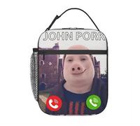 BRTOLIIAO Sacco pranzo isolante John Pork chiama Accessori Meme Divertenti Scatola del pranzo Nuova arrivata frigorifero Bento Termico per la scuola