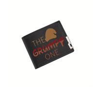 BRTOLIIAO Testo del cappello scontroso Design del portafoglio maschile Design della stampa Semplice Moderno Elegante Affari Regalo per l'Amante di Natale del Fidanzato del Padre