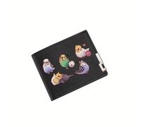 BRTOLIIAO Uccelli carini giocano a palla cantando Portafoglio Uomo Design di stampa Semplice Moderno Elegante Affari Elegante Gif di Natale per l'Amante del Fidanzato del Padre