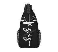 BRTOLIIAO Zaino da tracolla personalizzato di Jesus Christ On The Cross God God Sling Backpack Christian Cool Shoulder Trapaccio Bike Campeggio