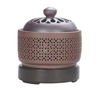 Bruafsir Bruciatore di Incenso Elettrico per Aromaterapia Elettronico Luce Notturna per Olio 220V Regolazione Temperatura di Temporizzazione,S