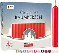 Brubaker 100 Candele Albero di Cera - Candele di Natale Piramide per Albero - Rosso