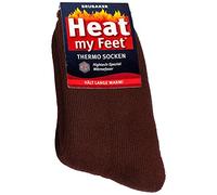 Brubaker 2 Paia di Calze Termiche „Heat my Feet“ - Unisex Marrone Dimensione EU 47-50 / IT 45-48