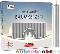 BRUBAKER 20 Confezioni di Candele per Albero Cera | Candele piramide e albero di Natale