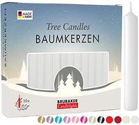 BRUBAKER 20 Confezioni di Candele per Albero Cera | Candele piramide e albero di Natale