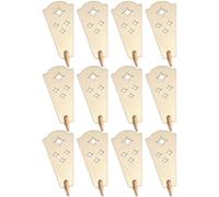 Brubaker Ali di Ricambio - 12 Ali per Piramidi di Natale da 45 cm e 60 cm - Ali di Piramide con Stelle - Ali di Ricambio per Piramidi di Legno - Legno Colore Naturale - 11,7 x 5,7 cm