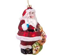 BRUBAKER Babbo Natale con Regali - Palla di Natale in Vetro dipinto a Mano - Bocca Soffiata Decorazione Dell'Albero di Natale Figure Buffe Decorazioni Ciondolo Decorazione Albero Palla - 12,5 cm