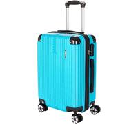 Brubaker Bagaglio a Mano London - Valigia con Serratura a Combinazione, 4 Ruote e Comode Maniglie - 37 x 56 x 22 cm Trolley in ABS - Valigia Rigida con Ruote (M - Azzurro)