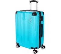 Brubaker Bagaglio a Mano London - Valigia con Serratura a Combinazione, 4 Ruote e Comode Maniglie - 43 x 67 x 26 cm Trolley in ABS - Valigia Rigida con Ruote (L - Azzurro)