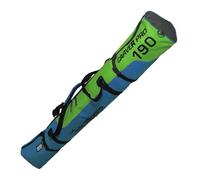 BRUBAKER Borsa da sci Carver Pro - Sacco da sci imbottito per 1 paio di sci e bastoncini - Borsa da sci antistrappo - Blu Verde - 190 cm
