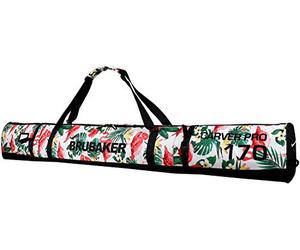 Brubaker Borsa da Sci Carver Spotlight Borsa per 1 Paio di Sci + Bastoncini - Design Fenicotteri - 170 cm