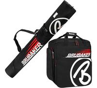 Brubaker Borsa Porta Scarponi con Scomparto Casco et Sacca da Sci 170 cm Colore Nero Rosso