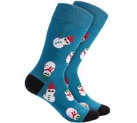 Brubaker Calzini di Natale per Uomini e Donne - Pupazzi di Neve Cool - Calzini di Cotone di Natale - Taglia 35-40