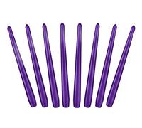 BRUBAKER Candele Coniche da 24 cm per Candelieri e Portacandele - 8 pezzi - Candele Decorative Lunghe e senza Gocciolamenti con Lunga Durata - Set Candele per Candelieri Viola