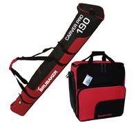 BRUBAKER Carver Pro set: borsa porta scarponi e sacca sci 170/190cm nero rosso