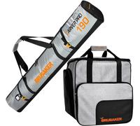 BRUBAKER 'CarverTec Pro' Borsa porta scarponi + Sacca sci da 170/190 cm Argento