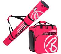 BRUBAKER 'Champion' set borsa porta scarponi e sacca sci 170 190cm fucsia bianco